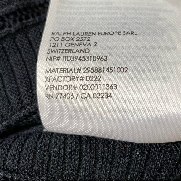 NWT Club Monaco Summer Mesh Chandails Black Sweater - Size Large - Picture 10 of 10